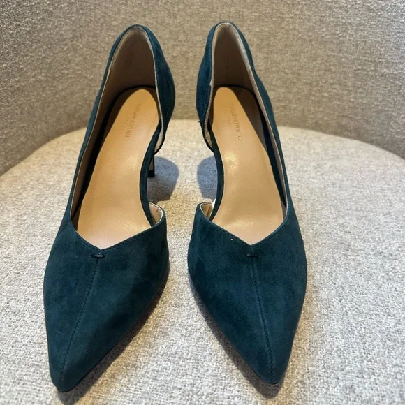 Banana Republic Deep Blue Suede Women's Pumps - Picture 3 of 8